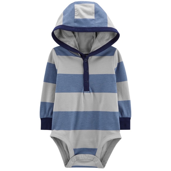 Carter's Boys 4 PC Bodysuit Pant Set, Trucks/Stripes/Solids Blue, 18 Months, NWT - Picture 4 of 13